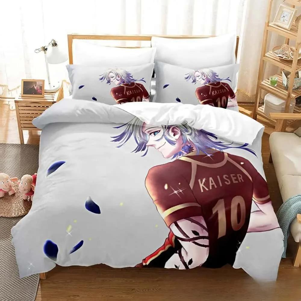 Fashion 3D Print Anime Blue Lock Bedding Set Boys Girls Twin Queen King Size Duvet Cover Pillowcase Bed Boys Adult Home Textiles