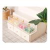 Tiered Display Shelf Wood Tiered Realistic Featured with Functional Drawer for 1/12 Scale Doll House Display Accessories