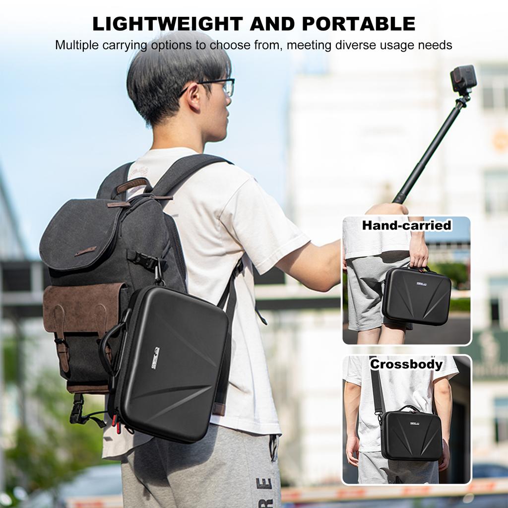 For Insta360 Ace Pro/Ace Pro 2 PU Storage Bag Hard Carrying Case Shockproof Protective Bags Travel Portable Camera Organizer Box