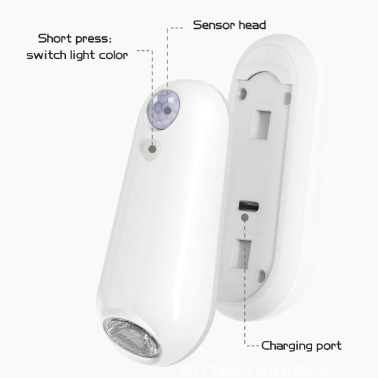 Toiletten-Nachtlampe, bunte Lichter, wiederaufladbar über USB, wasserdicht, mit Bewegungssensor, aktiviertes LED-Licht, Badezimmerzubehör