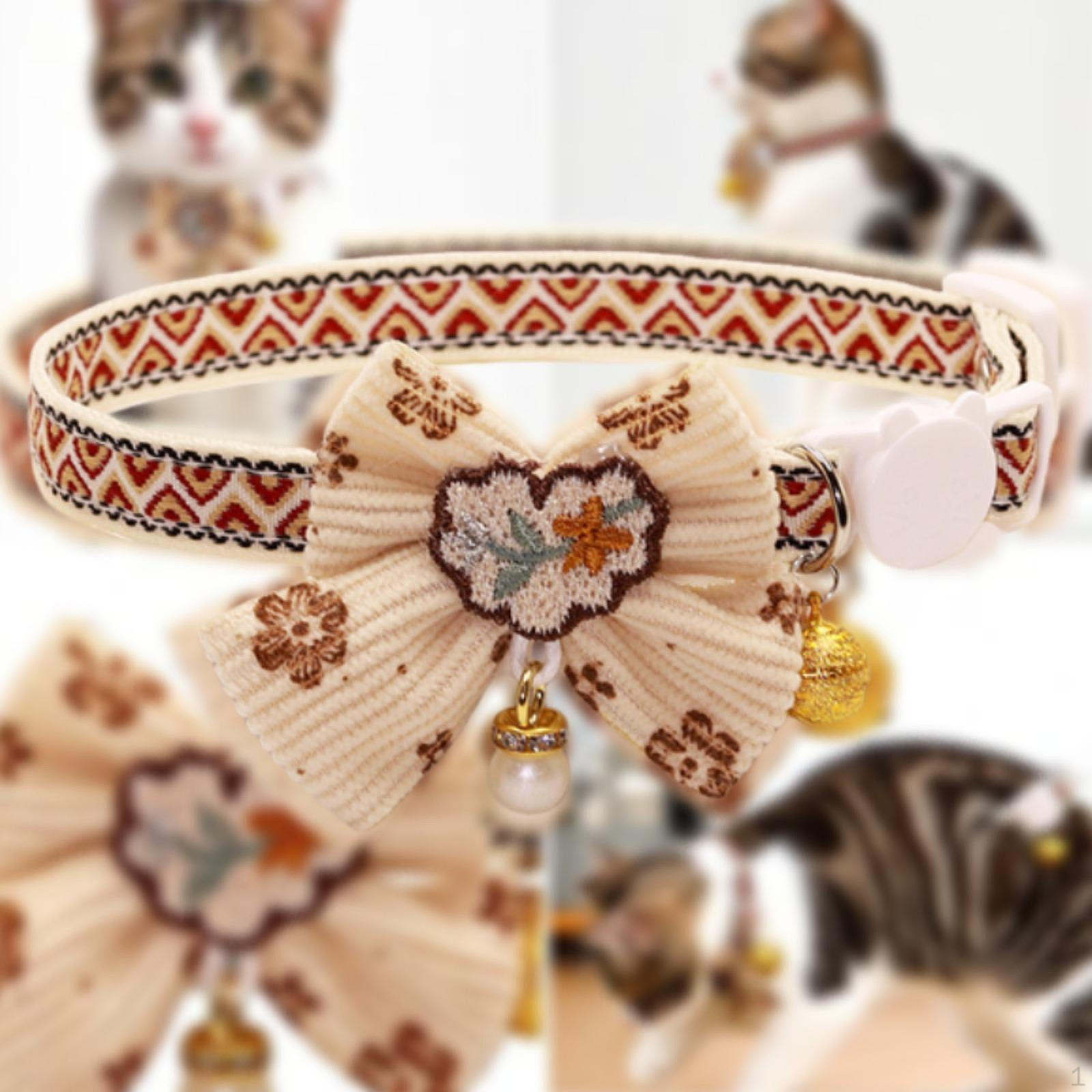 

Cat Choker Necklace with Bow,Elegant,Cute,Adjustable,Neckwear,Pet Neck Accessory Dog