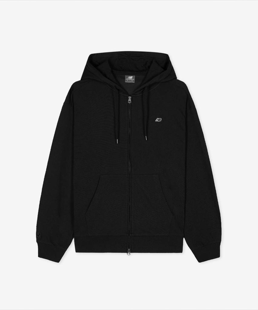 New Balance Nbmdg21403 / Uni Essential Summer Lightweight Zip-Up Hoodie (Black)