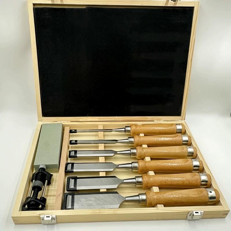 6/8 Pcs Wood Carving Hand Chisels Set Professional Wood Cut Knife Sculpting Hand Tools Chisel Woodworking for Carpenter