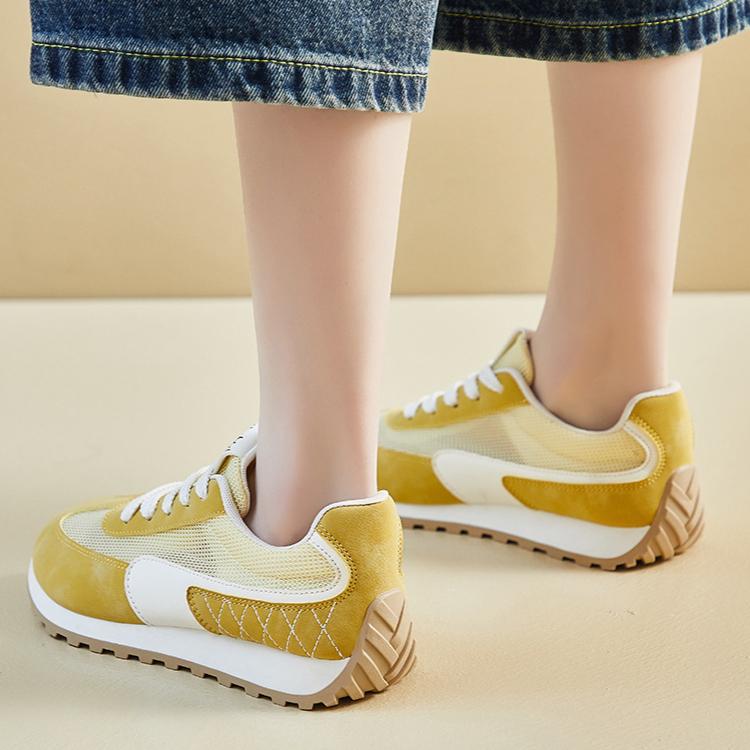 Letní studentské sportovní prodyšné ležérní boty se silnou podrážkou pro větší výšku