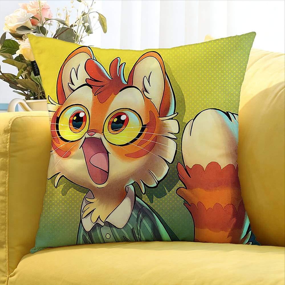 Lackadaisy Anime Animals   Various Sizes Square Pillow Case For Car Home Bedchamber Decor