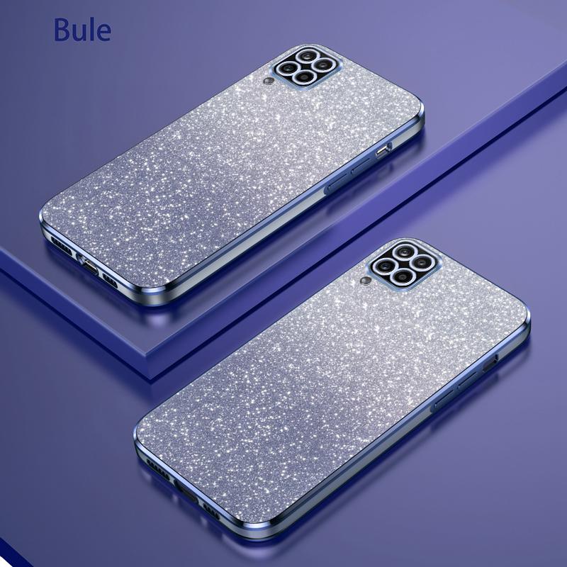 Für Samsung Galaxy A22 Luxus Galvanisiertes Glitzer-Case Für Samsung M22 M32 F22 F42 Weiche Stoßstange Transparente Handy-Rückseite