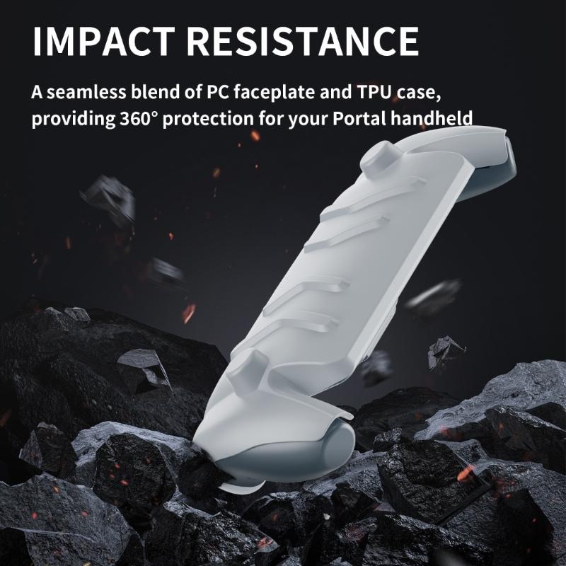 Full Protective Case Scratchproof Case Cover for Console Detachable Front Shell Back Case with Adjustable Kickstand