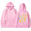 New Loose Large Size Sweater Letter Comfort Top Women's Color Pattern Printed Rope Hood