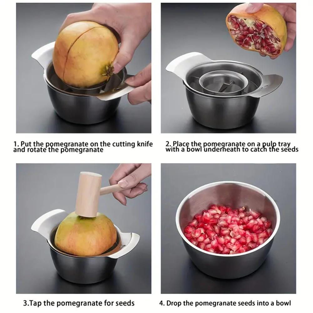 Stainless Steel Pomegranate Peeling Pulp Separator Kitchen Fruit Vegetable Tool Quick Peeler Seed Remover Kitchen Accessories