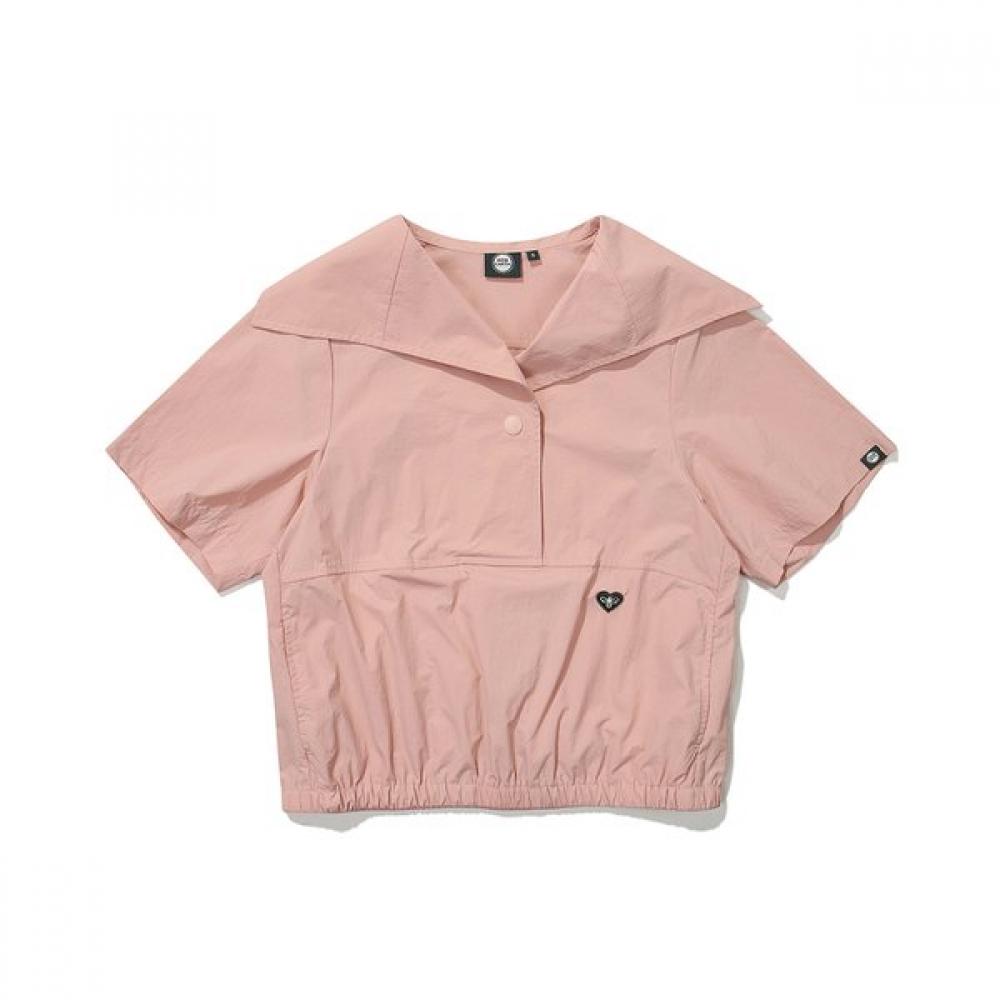 

Bbc Earth Women Anorak Short Sleeve Sailor Collar Pink 095