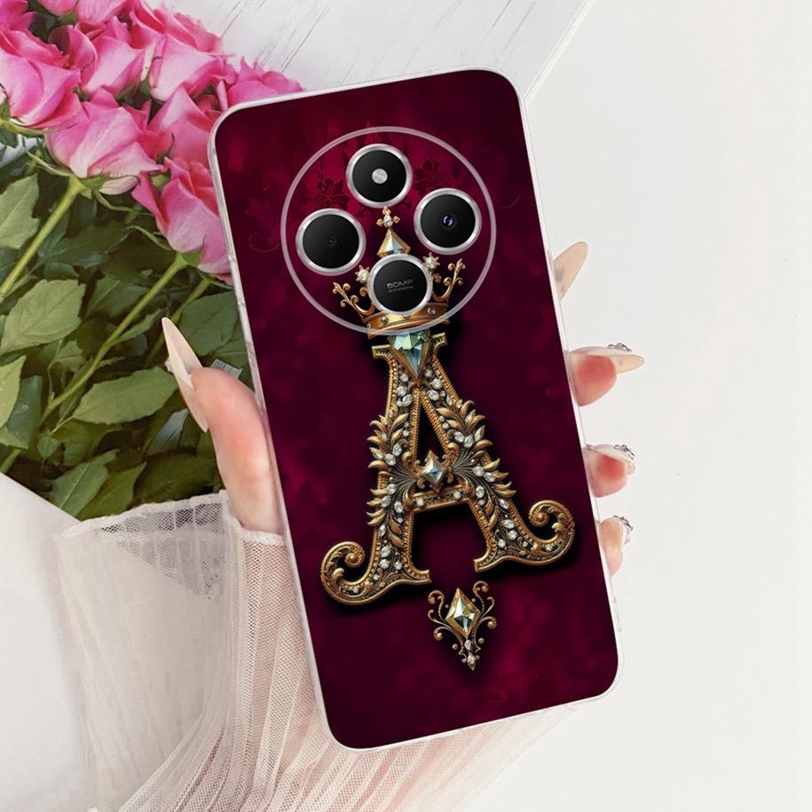 For Xiaomi Redmi 14C Case Luxury Letter Soft Slim Silicone Couple Phone Cover For Xiaomi Poco C75 Redmi A4 A3 Pro Redmi14C Funda