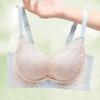 Sexy Lace Push-up Bra with Side Ratio, Anti-sagging Side Breast Adjustment No-wire Bra