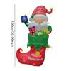 5FT Christmas Inflatable Santa Claus with LED Light Christmas Decoration with Green Gift Bag for Party Outdoor Yard Garden Lawn
