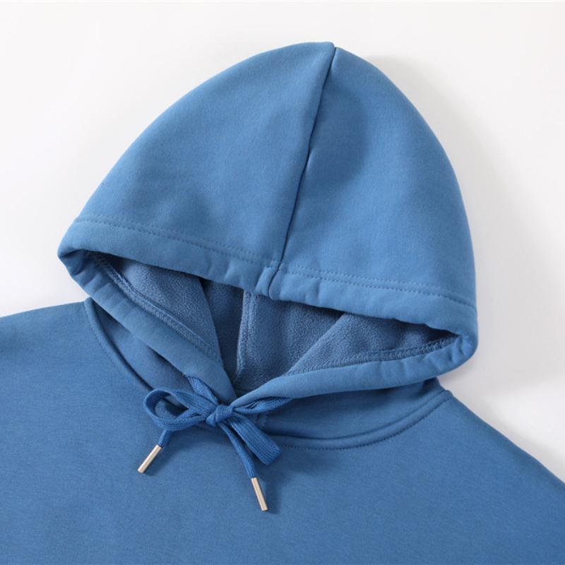Autumn/Winter Pearl Series Fleece Hooded Dropped Shoulder Sweater, Casual Long Sleeved Couple Clothes,Trendy Brand  Unisex