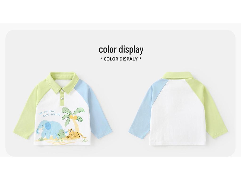 Kaka Panda Kids' Long-Sleeve Polo Shirt - Baby & Children's Spring Layer Tops