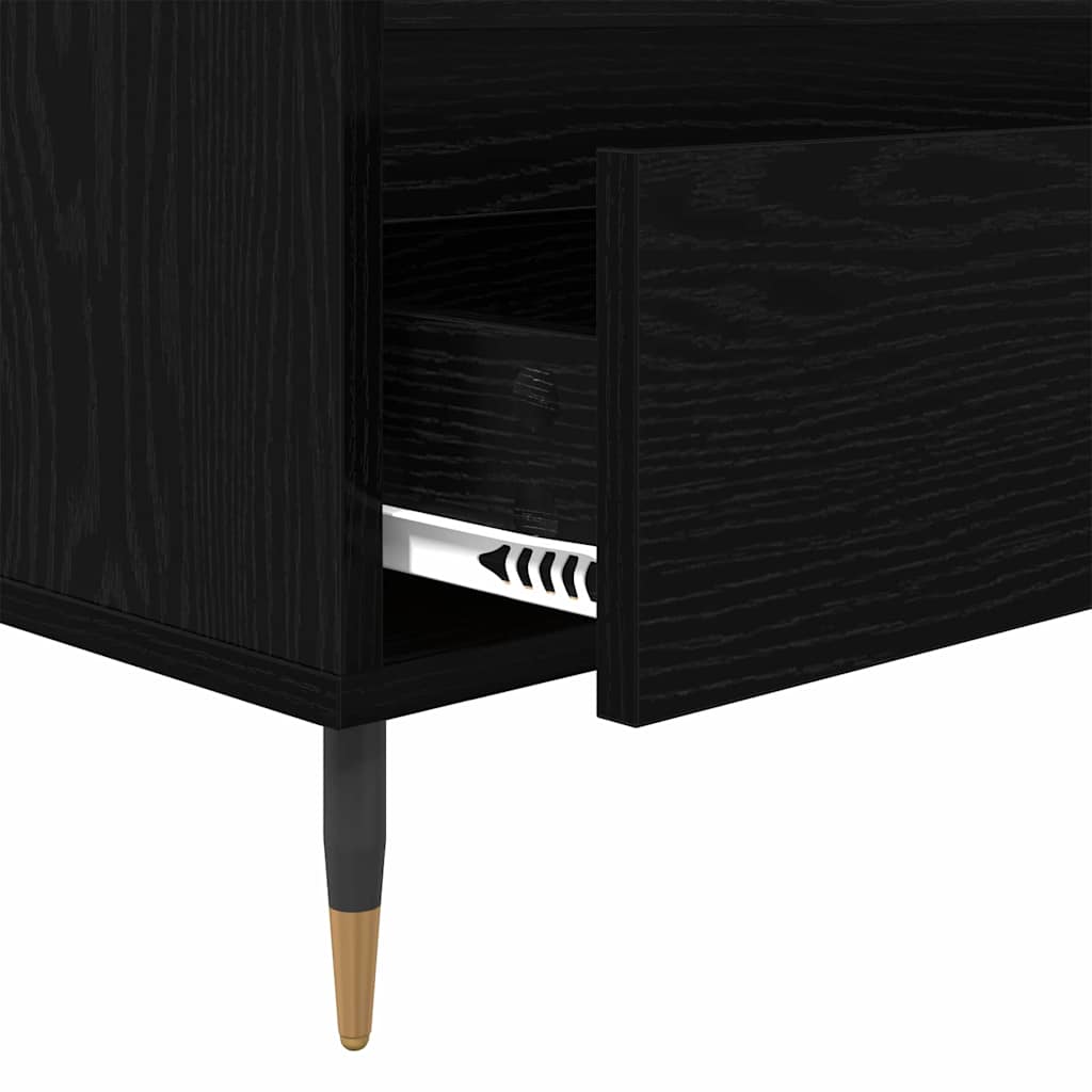 TV Stand Black Oak Effect 100 X 34.5 X 44.5 Cm