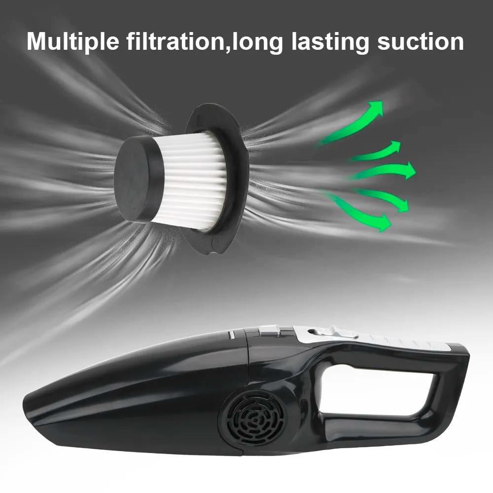New 12V 120W Car Vacuum Cleaner Wired Handheld High Suction Wet and Dry Seat Dashboard Cleaning Car Accessories Interior