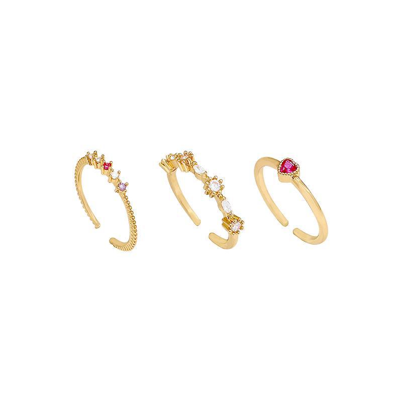 Elegant Adjustable Love Circle Ring Set - Versatile and Fashionable Open Design for Index Finger