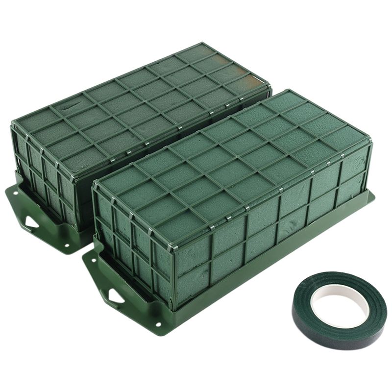 A84E-2 Pack Floral Foam Cage For Flower Arrangements Dry And Wet Floral Foam For Fresh Artificial Flowers Florist Foam