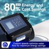 Variable Speed Pool Pump In/Above Ground Energy Efficient High Flow Powerful Self-Priming Dark Black Swimming Pool Pump with Fi