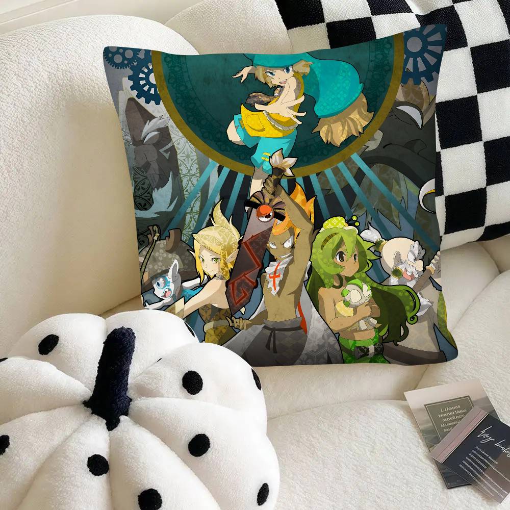 Anime Wakfu Pillow Case Fashion Square Pillowcase Bedroom Sofa Room Ins Decoration Leisure