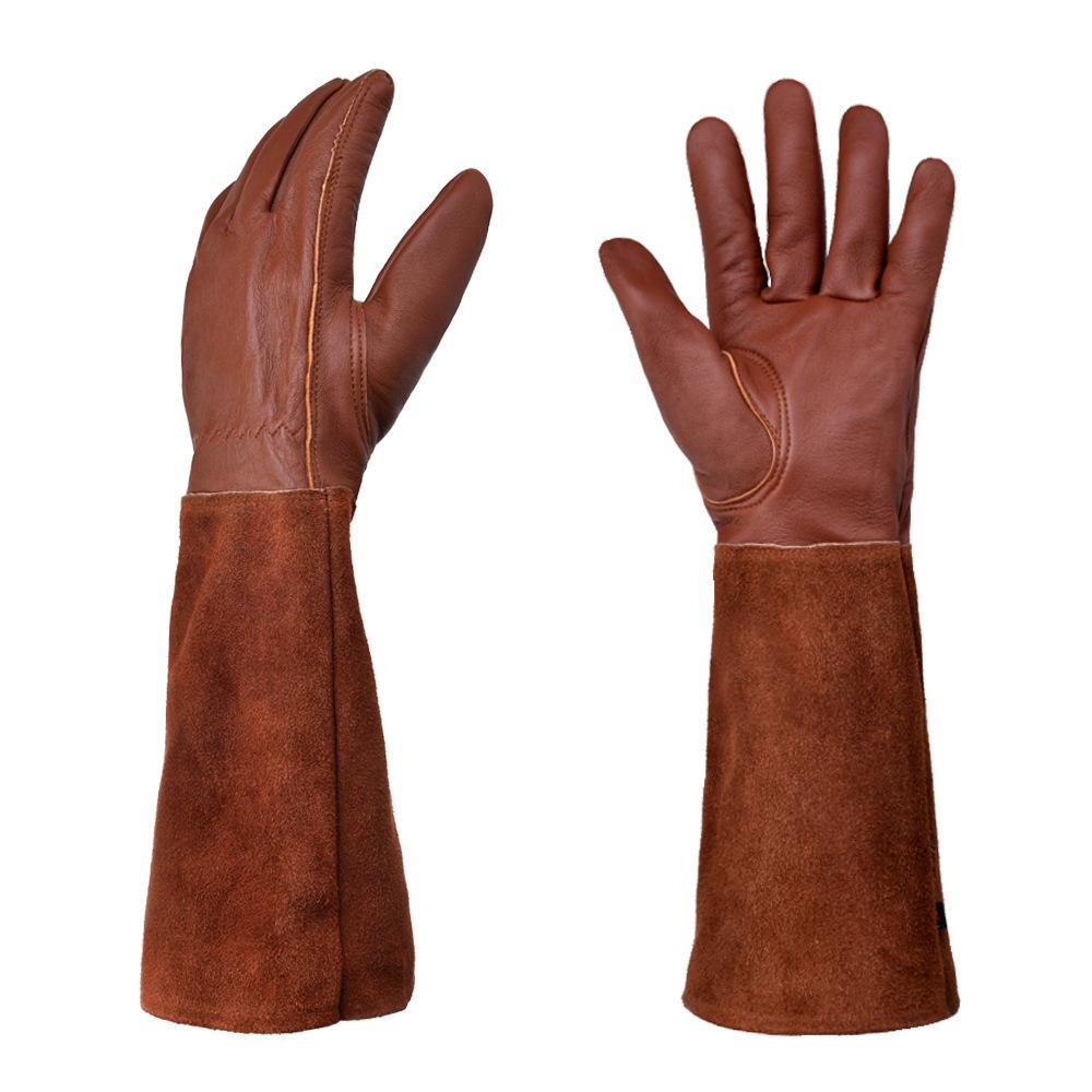 

Non-Slip Gloves Flexible Outdoor Work Gloves Gardening Gloves Wear-Resistant For Handling Cacti Rose Trimming Gardening Tasks S кофейный