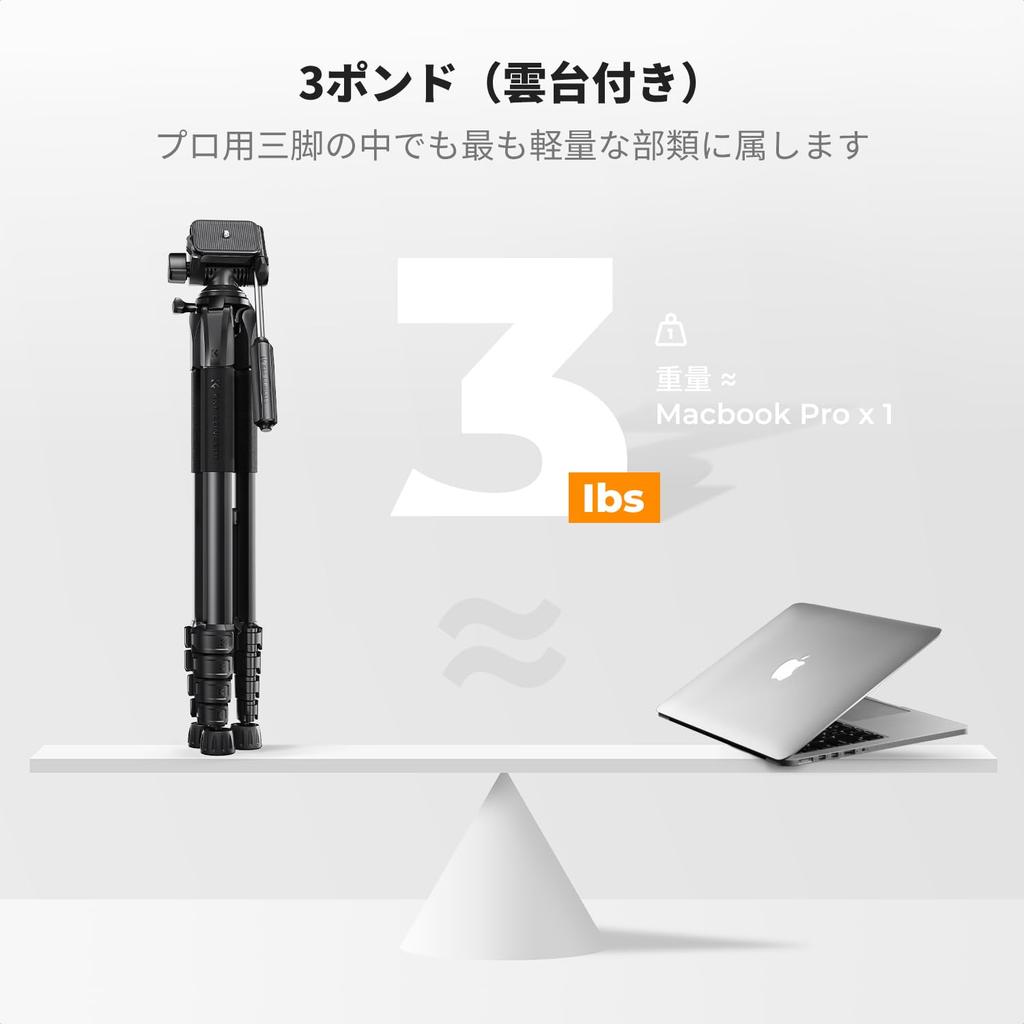 CONCEPT 190cm Camera Travel Tripod for Cameras and 4kg Weight Portable Profile Remote Detachable Video and Manfrotto Quick Release Plate K&F Tripod,