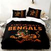 Cincinnati Bengals 3-teiliges Set Perfekt für das Schlafzimmer Bequemes Bettwäsche-Set enthält einen Bettbezug und zwei Kissenbezüge Ideales Geburtstags- oder Weihnachtsgeschenk