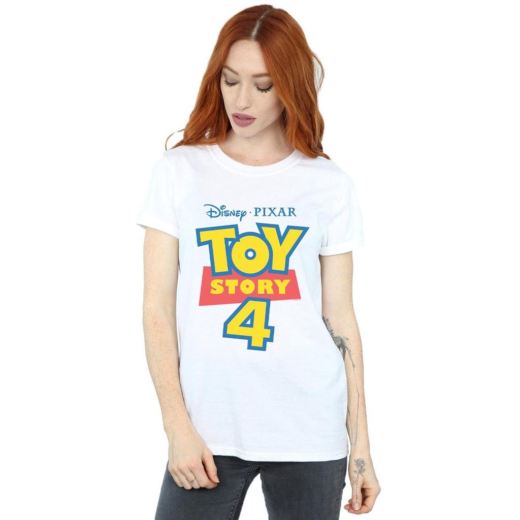 Disney Womens/Ladies Toy Story 4 Logo Cotton Boyfriend T-Shirt
