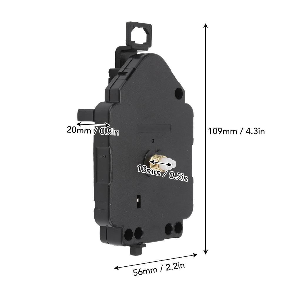 2Pcs Jump Second Pendulum Clock Movement Black Clock Mechanism Replacement DIY Clock Kits