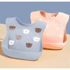 Lemayer Silicone Waterproof Bib, Blue Bear, 2 Pieces, 1 Piece