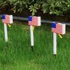 Solar LED National Flag Garden Light: Outdoor Decorative Rainproof Lawn Lamp