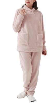 Fluffy Blanket Warmth Pajamas Mauve Pink LL