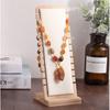 Jewelry Display Stand Necklace Earring Rings Organizer  White Leather