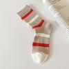 Female Autumn and Winter Warm Trend Embroidery College Wind Tube Socks
