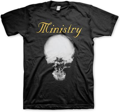 T-shirt Noir avec Graphique Crâne Ministry