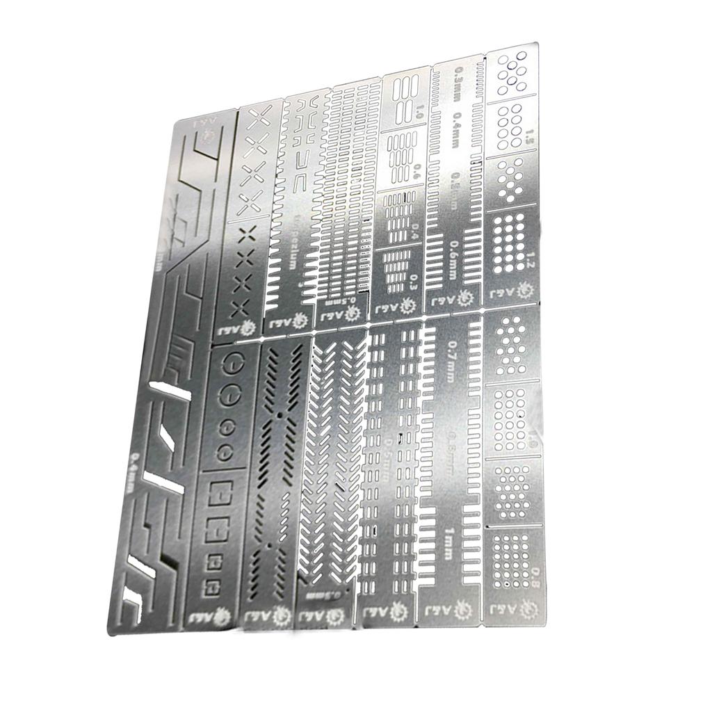13 Kind Stainless Steel For 1/100 1/144 MG Gundam Detail-up Craft tool Auxiliary Stencil Templates Accessories