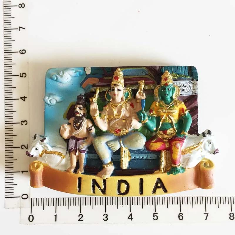 India Travelling Fridge Stickers Creative Tourist Souvenirs Kawaii Fridge Magnets Home Decor Magnetic Stickers for Refrigerator