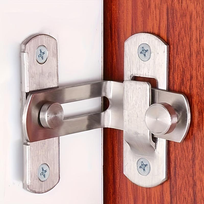 Stainless Steel 90° Right Angle Door Latch: Anti-Theft Sliding Bolt Lock