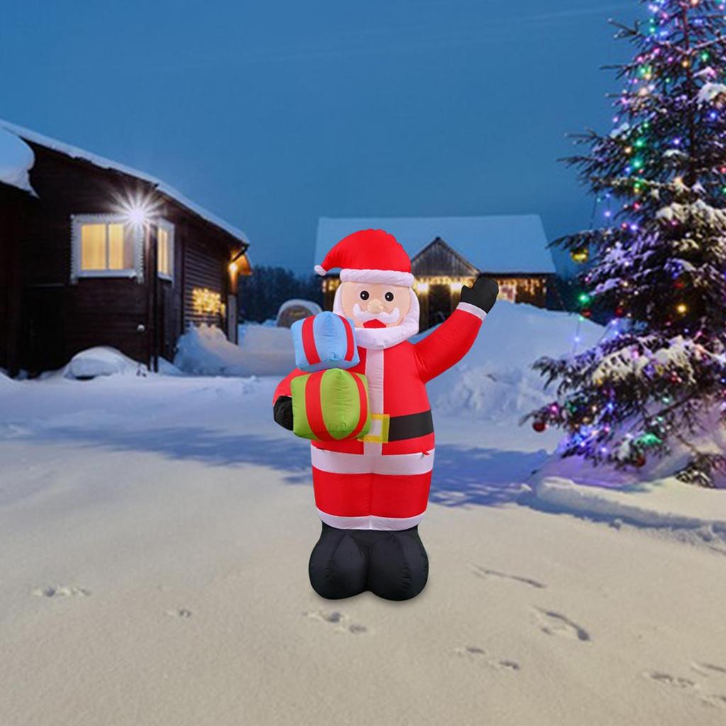 Exterior Christmas Inflatable Santa Claus Large 180cm Polyester Decoration for Garden Lawn Party Home Event