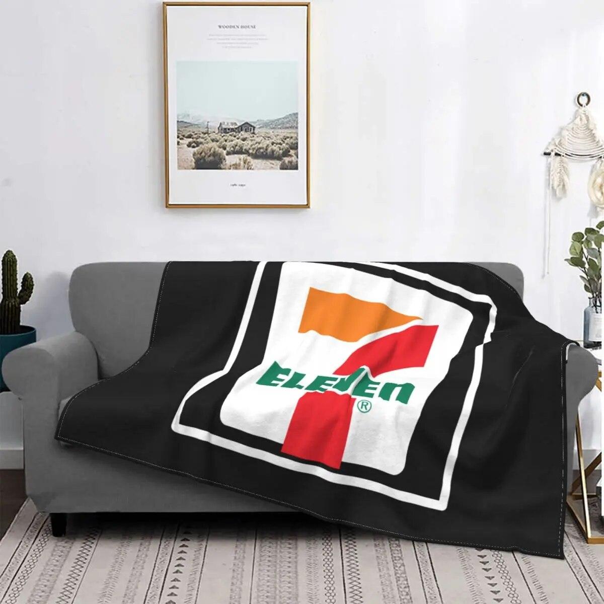 

7 11 Seven Eleven Retro Distressed Logo Blanket Quilt Thicken High-Grade Bedding Travel For Sofa Bedroom