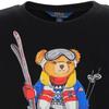 Polo Ralph Lauren Letter Bear Pattern Printed Crew Neck Pullover Long Sleeve Sweatshirt Kids Sweatshirt Black 313877968-001