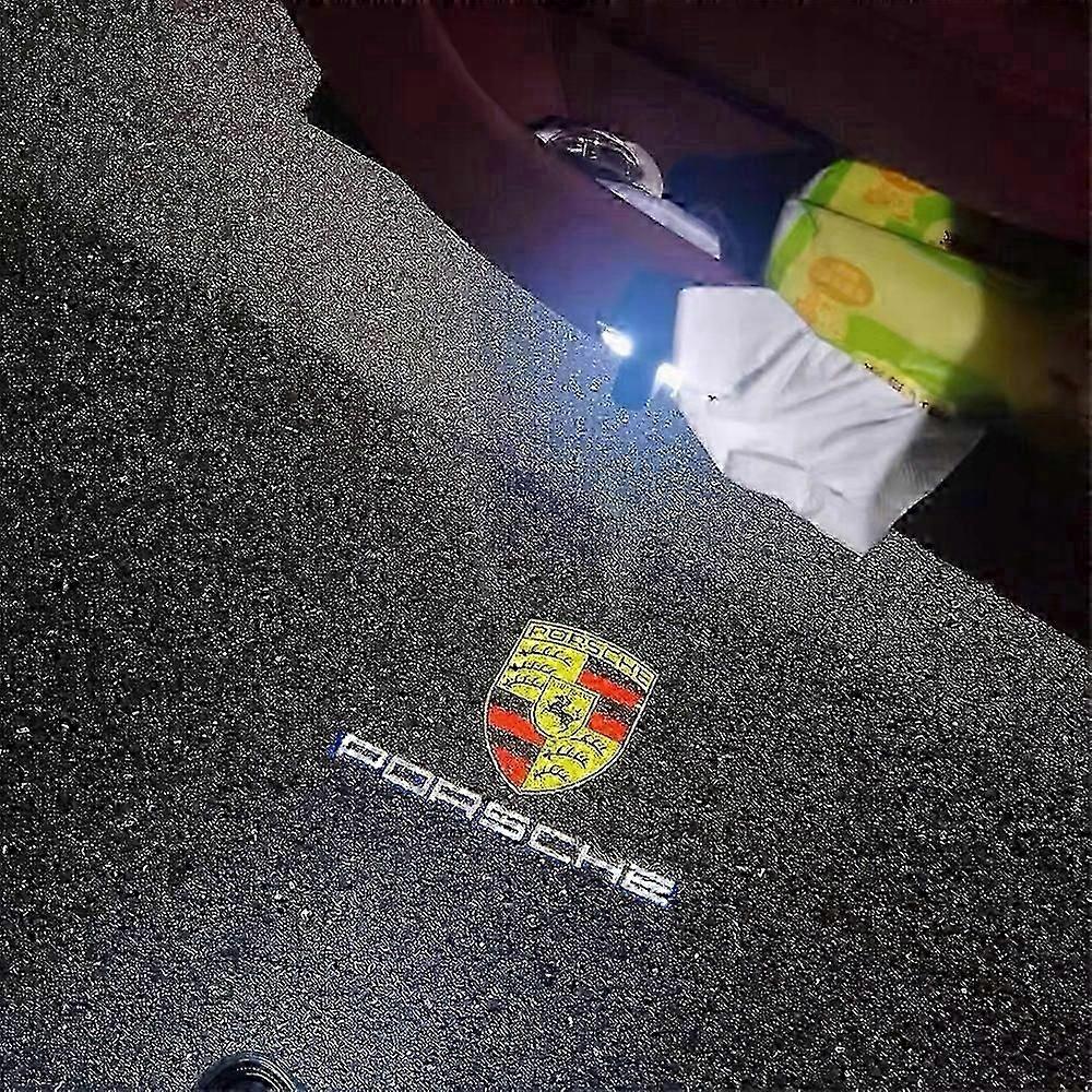 Kompatibilní s Porsche Cayman Boxster Cayenne Macan 991 718 LED projektor loga HD-dzjm2