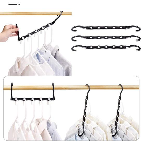 5 stk kleshenger Sterk lastbærende sammenleggbar anti-slipp Anti-skli multifunksjonell fem-hulls tilkoblingskrok Hjemmeforsyning
