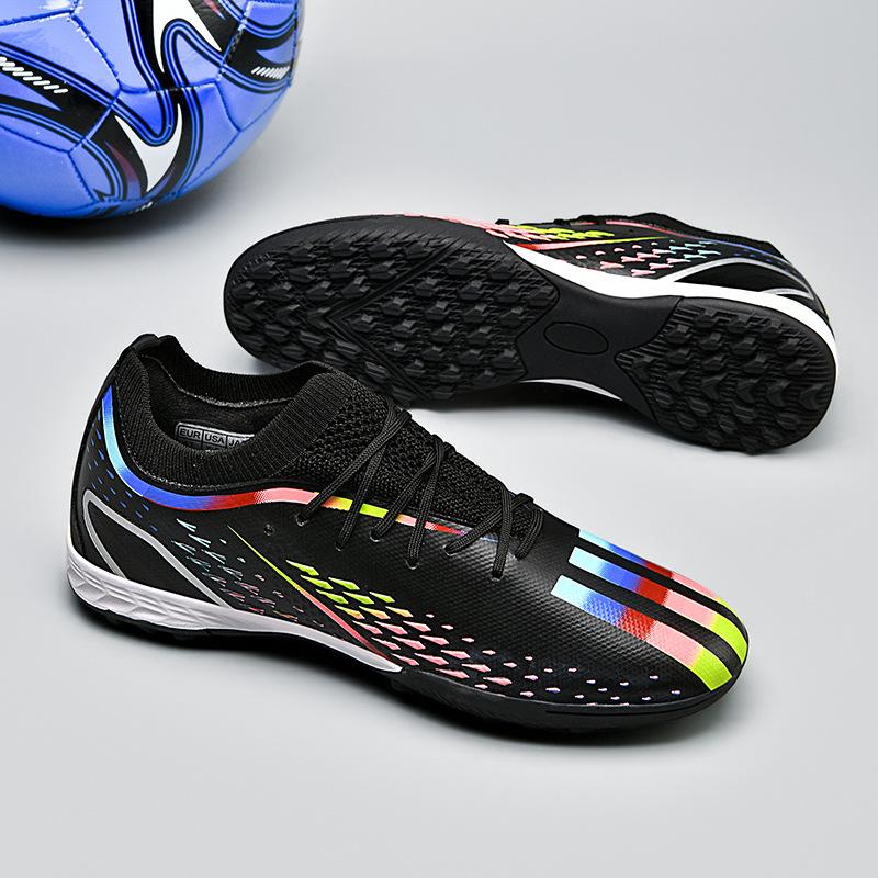 Low top 2025 long nails short broken student one 2025 training football shoes men's game sports shoes flying woven nails