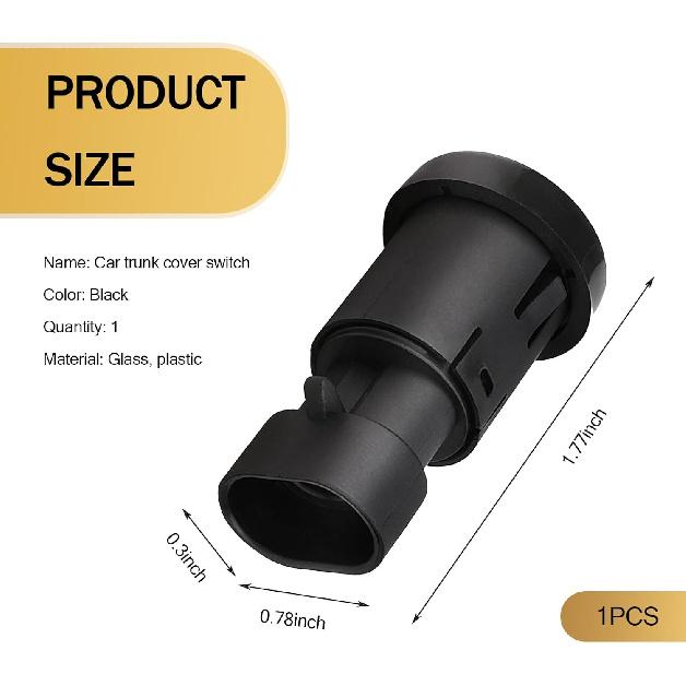 1 шт. Переключатель крышки багажника автомобиля, Кнопка-переключатель задней двери из АБС-пластика, Черный, Совместим с 07-14 Cadillac Chevrolet (22863048 15798062)