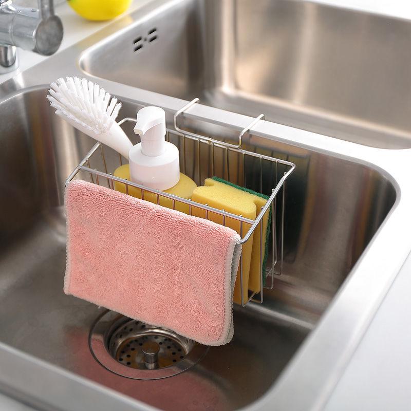 Punch-Free Wall-Mounted Dishcloth and Sponge Drain Rack