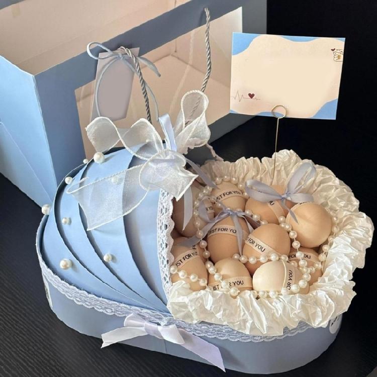 Leerer Wäschekorb Wiegenform Blumenkorb Blumensträuße Verpackungsbox für Babypartys Hochzeit Valentinstag
