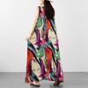 DIMANAF Nuovo 2026 Donna Taglie Forti Estate Spiaggia Signora Abito Lungo Canotta Senza Maniche Ampio Oversize Maxi Stampa Floreale Vestito Estivo Abbigliamento