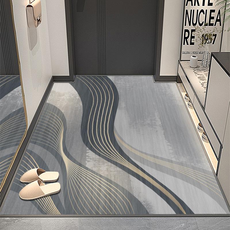Home Floor Mat Advanced Sense Entrance Door Crystal Velvet Floor Mat Household Cutting Door NonSlip Foot Pad